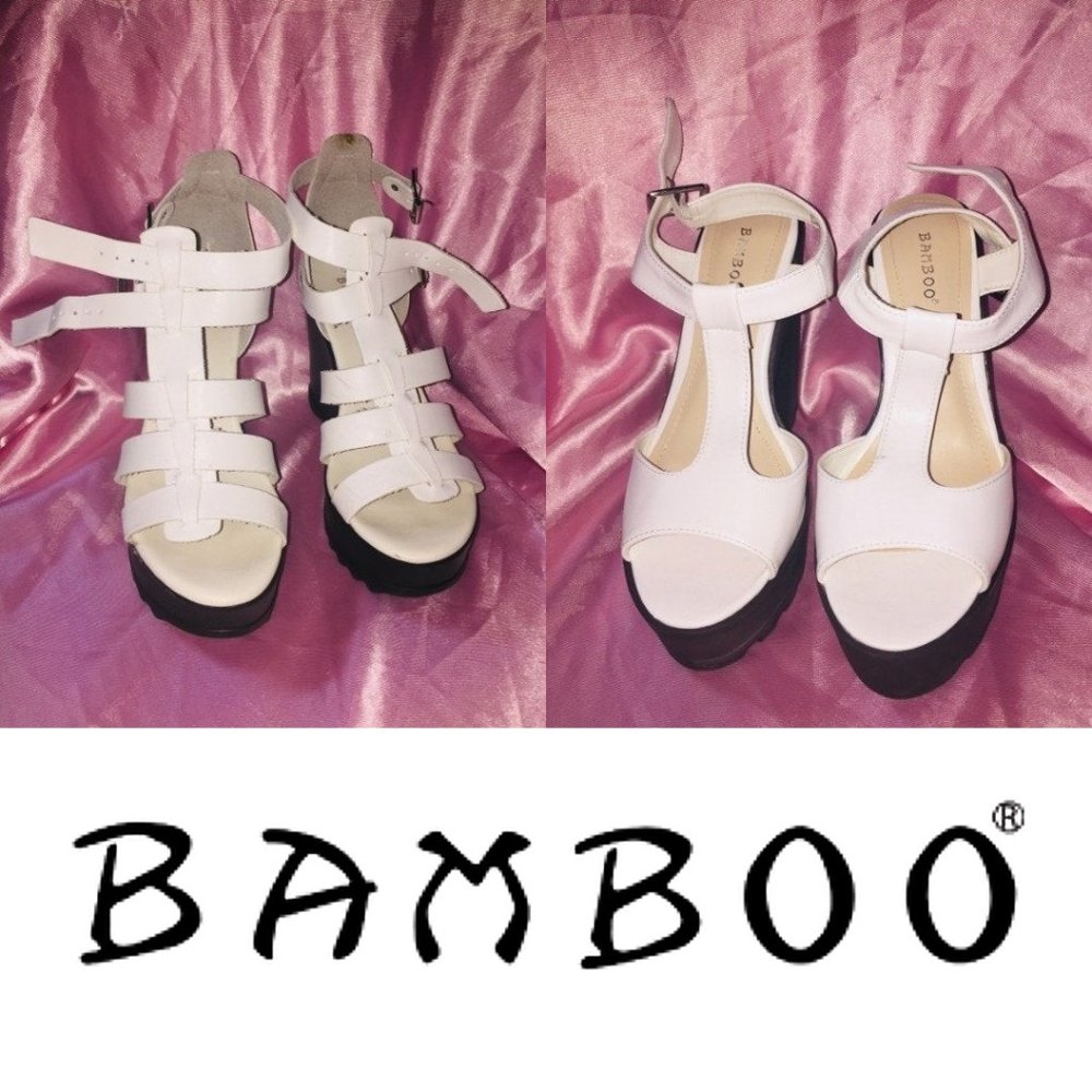 Lot of 2 BAMBOO Size 7.5~8 Strappy Platform Heels